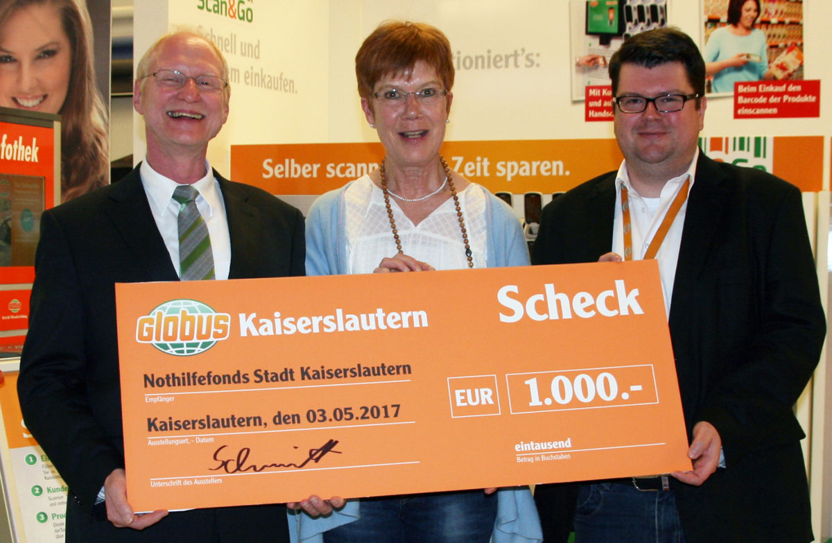Kaiserslautern Globus Spendet F r Den Nothilfefonds Der Stadt